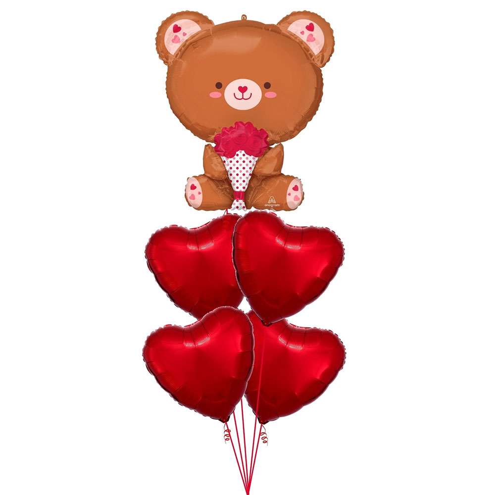Balonski šopek Medvedek ljubezni