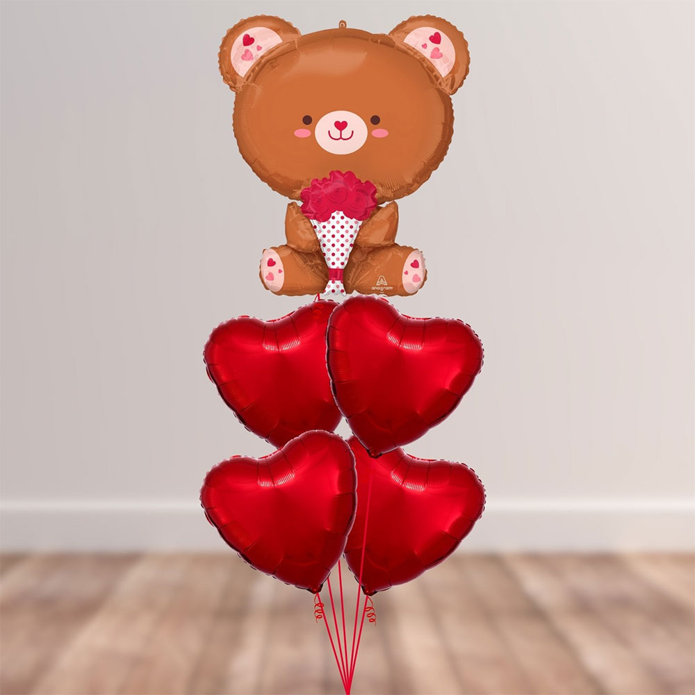 Balonski šopek Medvedek ljubezni