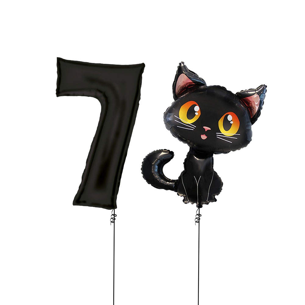 Balonski šopek Črna muca & 7